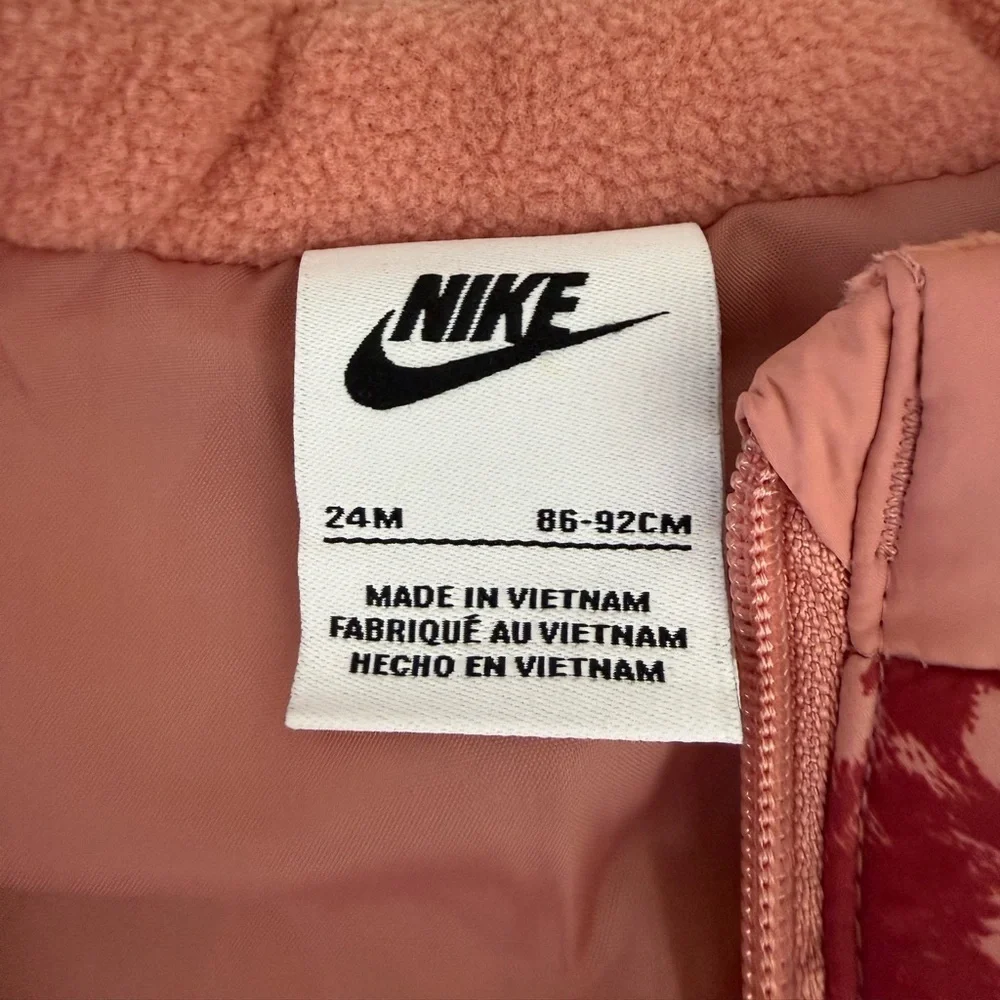 Nike Toddler Girls Animal Print Puffer Vest NWOT